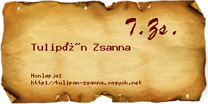 Tulipán Zsanna névjegykártya